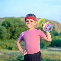 Fabal Kids Children Weightlifting Dumbbell Plastic Dumbbell Toy Fitness Dumbbell Child Packing Sand Water (Multicolor)