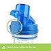 Acquablend Premium Sports 25oz Flip Top Fruit Infused Water Bottle. Ideal for Sports and Outdoors with Introductory Recipe E-Book Included (Blue)