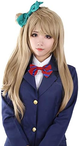 Amazon Hycosya コスプレウィッグ ロング ストレート ブロンド 仮装かつら 男女兼用アニメヘア 耐熱 ことりふう ネット付 イベント コスプレ 仮装 通販