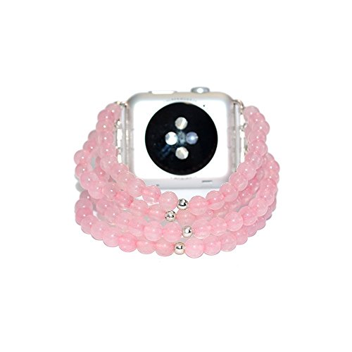 Rose Quartz Apple Watch Band 42mm - 38mm / Apple Watch Strap, iWatch Band Accessories, iWatch Strap Adapter, No-clasp, Stretch Fit