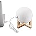 Moon Light - 3D Print LED 16 Colors RGB Moon Lapm - Moon Shade - Night Light with Remote & Touch Control with USB Charging - Moon Decor - Lunar Night Light with Wooden Mount - Moon Gift 5.9 in