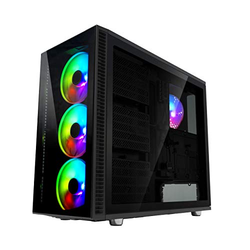Fractal-Design-Define-S2-Vision-RGB-Mid-Tower-Computer-Case-High-Airflow-and-Silent-PSU-Shroud-Modular-interior-Water-cooling-ready-USB-Type-C-Dark-Tint-Tempered-Glass-Side-Panel-ARGB