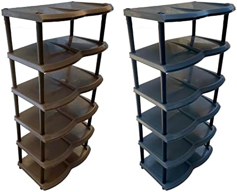 Al-Andalus Plastic Shoes Organizer Black Grey price in Egypt