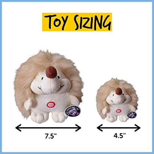 Pet Qwerks Plush Interactive Dog Toys Chattering Hedgehog 4.5 in