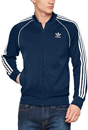 adidas navy blue track jacket