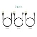 UGREEN 3 Pack Reversible Micro USB Cable 6 Feet Nylon Braided Double Sided USB Charging Cord Data Sync for Android Devices, Samsung Galaxy S7, S6, S6 Edge, S5, LG G3, G4, Nexus, Black