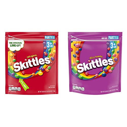 SKITTLES Original Chewy Candy, Party Size, 50 Oz Bag SKITTLES Wild