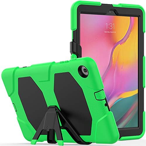 Hongxinyu Galaxy Tab A 10.1 2019 Case T510 T515, Griffin Series Shockproof Protective Cover with Built-in Kickstand and Screen Protection Film for SM-T510 SM-T515 (Green)