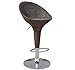 HOMCOM Adjustable Bar Stools Set of 2, Rattan Bar Height Barstools with Swivel for Pub Counter Kitchen