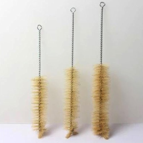 Sky Fish Tube Washing Brush Test Tube Bottle Brush Twisted Metal Grip Bottle Cleaning Brushes Measuring Cylinder Laboratory Cleaner Bristle Kit Tool 5 Pieces - Thumbnail 2