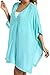 CHERRY CAT Women's Solid Oversized Beach Cover Up for Women Beachwear Green