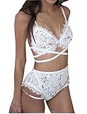 Women's Sexy Lingerie Nightwear Underwear Babydoll Sleepwear lace Dress G-string (US 4 , A)