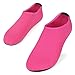 SHOESKISS Barefoot Water Skin Shoes Aqua Socks for Beach Swim Surf Yoga Exercise (XXS(US Kids:13-1), Pink)