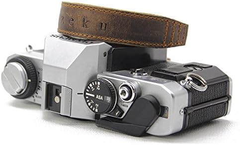 Matoger Leather Camera hand Strap Belt Side axis camera micro sigle camer for SLR camera Canon Nikon Sony (Coffee)