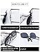 VEGOOS Polarized Clip on Sunglasses for Men Women Flip up Sunglasses Over Prescription Glasses with Case (L)