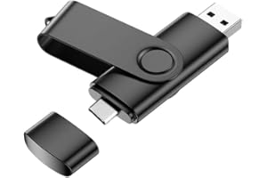32GB USB C Flash Drive, Swivel Dual Thumb Drive, Type C + USB A Port, Portable Memory Stick for iPhone 16/15, Mac, Android Ph