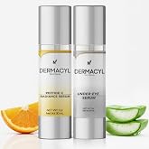Dermacyl Vitamin C Serum for Face &amp; Under Eye Serum Bundle &ndash; Vitamin C, Peptides &amp; Hyaluronic Acid Facial Serum + Chrysin &amp; Aloe Vera Eye Serum for Hydration, Bright-Looking Skin, Puffiness &amp; Fine Lin