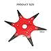 WICHEMI Lawn Mower Trimmer Head - Manganese Steel Alloy 6 Teeth Grass Cutter Head, 6 Steel Blades Razors 65Mn Lawnmower Grass Weed Eater Brush Cutter Garden Lawn Tool Replacement Parts