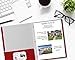 Better Office Products Red Paper 2 Pocket Folders with Prongs, 50 Pack, Matte Texture, Letter Size Paper Folders, 50 Pack, with 3 Metal Prong Fastener Clips, RED