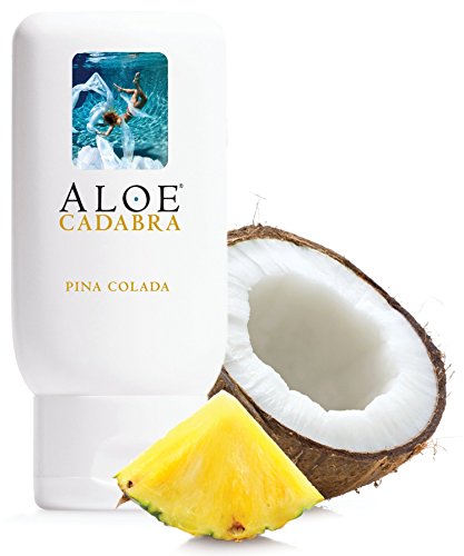 Aloe Cadabra Natural Flavored Personal Lubricant for Oral Sex, Best Organic Edible Lube for Men, Women and Couples, Pina Colada, 2.5 Ounce