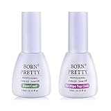 BORN PRETTY Soak Off TOP COAT& BASE COAT UV LED Gel No Wipe Primer Kit (10ml, 2 Bottles)