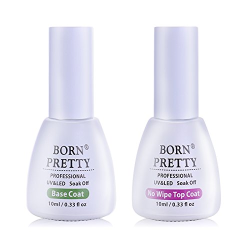 BORN PRETTY Soak Off TOP COAT& BASE COAT UV LED Gel No Wipe Primer Kit (10ml, 2 Bottles) BORN PRETTY Soak Off TOP COAT& BASE COAT UV LED Gel No Wipe Primer Kit (10ml, 2 Bottles)