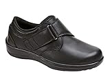 Orthofeet Acadia Comfort Wide Orthopedic Diabetic Walking Womens Shoes Black Leather 8 M US