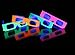 Rob's Super Happy Fun Store 51 Pair of Fireworks Diffraction Glasses - 50 Pair Blacklight-Reflective Neon Frames + 1 Orbit Specs