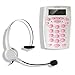 AGPtek Call Center Dialpad Headset White Telephone with Tone Dial Key Pad & REDIAL