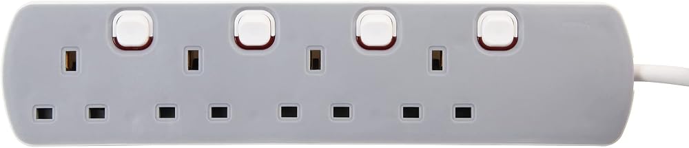 PRO ELEC PELB1768 4 Gang Individually Switched Extension Lead 10m