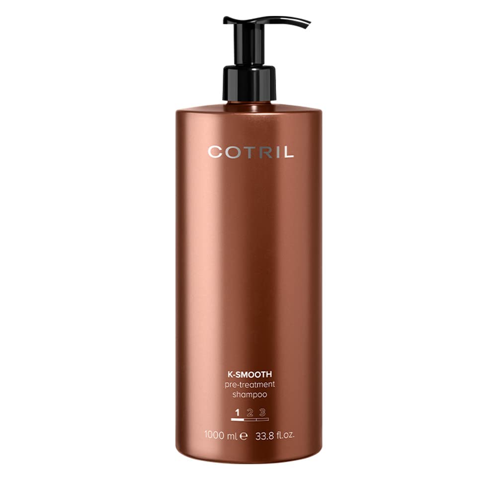 Cotril K-Smooth 1000ml Pre-Treatment Shampoo - Damaged, Softening, Conditioning, Anti-frizz, Revitalizing, Cleansing, Strengthening, Antioxidant, Moisturizing