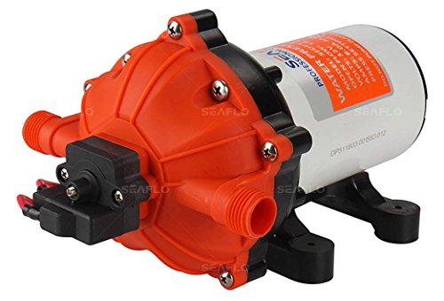 SEAFLO 12V 5.5 GPM 60 PSI Water Diaphragm Pressure Pump, Model: SFDP1-055-060-51, Outdoor &amp; Hardware Store