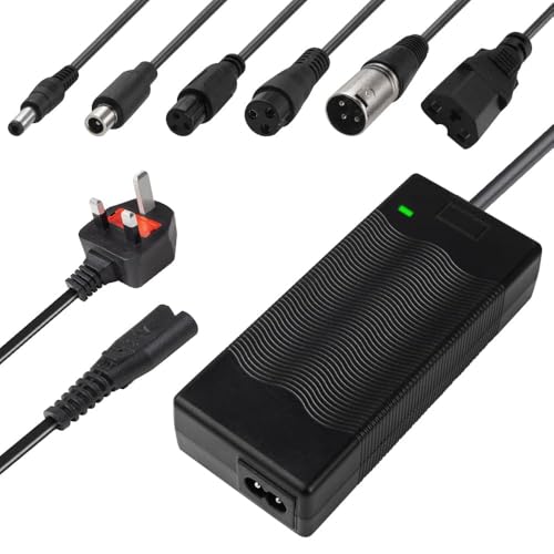 Electric Scooter Charger Mobility Scooter Charger 42V 2A AC Power Adapter Battery Charger for Electric Self-Balancing hoverboard Scooter Chargers Adapter with 6 Connections