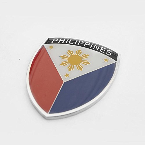Amazing Philippines Pilipino Show Quality Metal Decorative Emblem Decal Ornament 2.5" tall