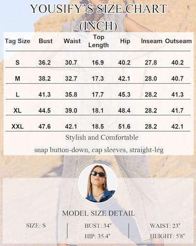 YOUSIFY BLUE WOMENS JUMPSUIT DENIM ROMPER SUMMER SLEEVELESS JUMPSUITS 2024 JEANS LONG PANTS WITH BELT
