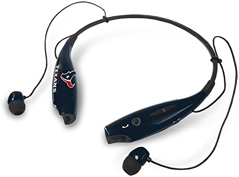Houston Texans Bluetooth Headphones Wireless Sports Earphones w/ Mic HD Stereo Earbuds for Gym Running Workout 10 Hour Play Time Noise Cancelling Neckless Headsets