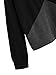 Romwe Women's Color Block Cut and Sew Round Neck Drop Shoulder Long Sleeve Sweatshirt