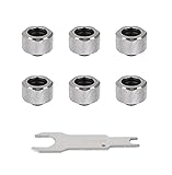 Thermaltake Pacific Chrome 4 Build-in O-Rings C-Pro G1/4 PETG 16mm OD Compression Fitting 6 Pack CL-W213-CU00SL-B