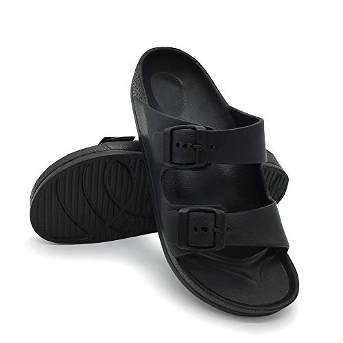 LM-Womens-Sandals-Adjustable-EVA-Flat-Sandals-Comfortable-Double-Buckle-Slides-Sandals
