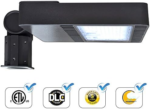 Phenas 150W LED Street Light, Road Lamp, LED Parking Lot Lights Pole LED Outdoor Site and Area Light, Shoe Box Light, 33000L, 4800-5300k, ROHS ETL DLC CE (150Watts), 5 Years Warranty