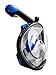 Seaview 180° GoPro Compatible Snorkel Mask- Panoramic Full Face Design. See More With Larger Viewing Area Than Traditional Masks. Prevents Gag Reflex with Tubeless Design (Navy, XS)