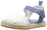 OshKosh B'Gosh Girls' Georgette Closed Toe Espadrille Sandal Mary Jane Flat, Creme, 8 M US Toddler
