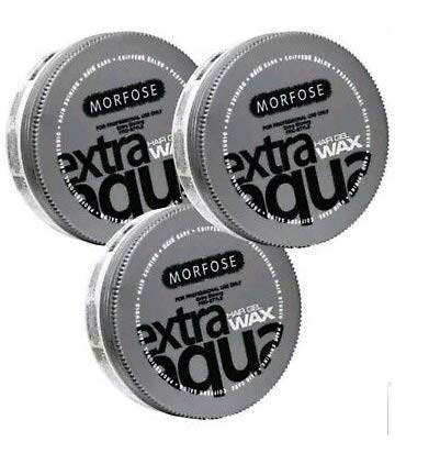 Morfose Extra Aqua Hair Gel Wax 175ml - Shine Look, Edge Control, Ultra Hold for Men & Women, Developed by Barbers - Pomade & Clay for Styling (525 ml (Pack of 3))