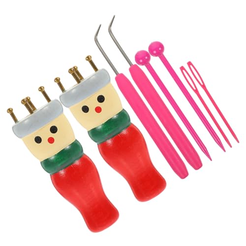 ARTIBETTER Wooden Spool Knitting Tool DIY Craft Knitter for Home Use for Bracelets Necklaces Coasters Suitable for Cotton Wool Silk Yarns Beginners and Knitting Enthusiasts