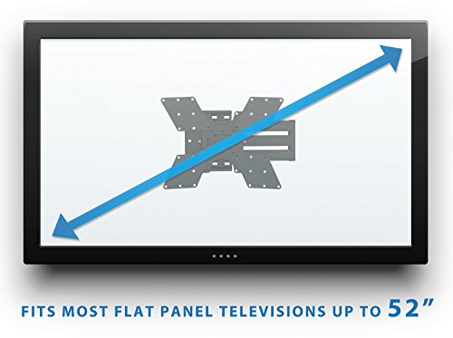Mount-It! TV Wall Mount Bracket Full Motion for 30 32 35 37 40 45 52 Inch Screen LCD/LED/Plasma 4K Flat Screens, VESA 75x75 to 400x400, 100 Lb Weight Capacity, Black (MI-411L)