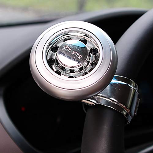 Yesbaby 1Pc Universal Car Auto Steering Wheel Spinner Knob Aid Lorry Truck Hand Control Booster Ball (Color : Silver)