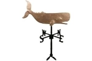 Montague Metal Products 32-Inch Weathervane with Gold Whale Ornament