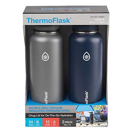 ThermoFlask 24Ounce Double Wall Vacuum Insulated Stainless Steel Water