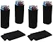 TahoeBay Slim Can Coolers - Blank Neoprene Beer Sleeves (Black)