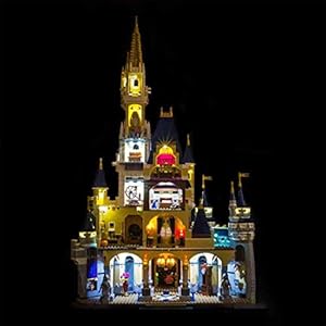 FADF LED Kit di Illuminazione per Lego Castello Disney, LED Luci Illuminazione Compatibile Lego 71040 (Non Include Il Set Lego) Kit illuminazione LEGO
